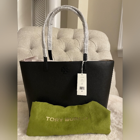 Tory Burch Handbags - Tory Burch McGraw Tote Bag - Black Leather